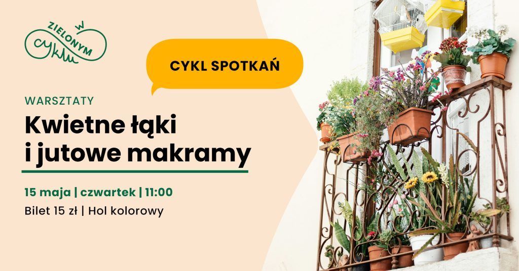 Balustrada balkonu przyozdobiona kwitami i roślinami balkonowymi