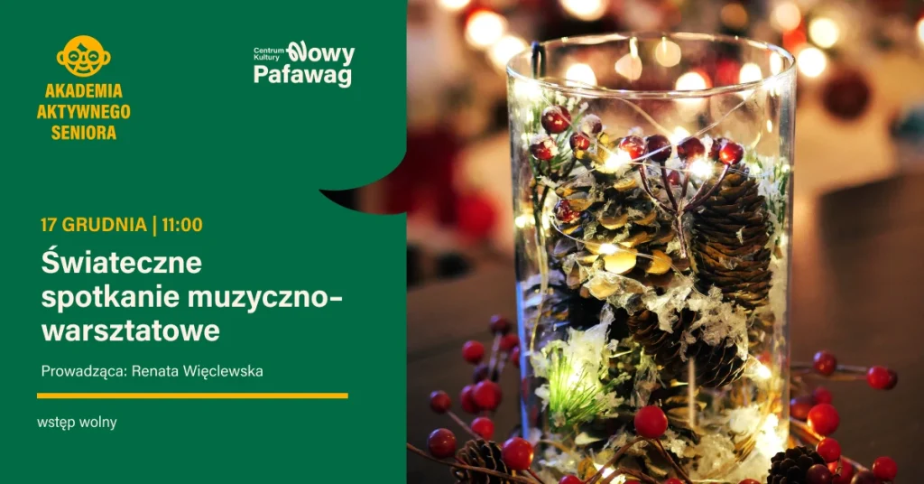 Stroik świąteczny w szklanym naczyniu