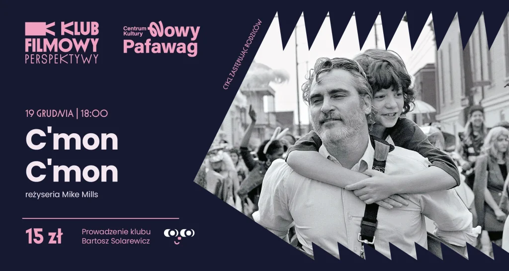 Kadr z filmu gdzie chłopiec wisi na plecach mężczyzny