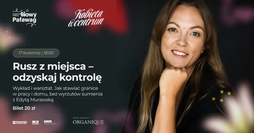 Wizerunek uśmiechniętej prowadzącej warsztaty