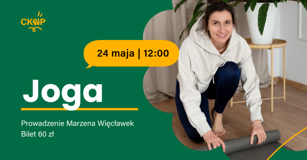 Prowadząca Marzena Więcławek zwijająca matę