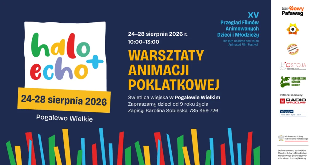 kolorowe logo i napisy